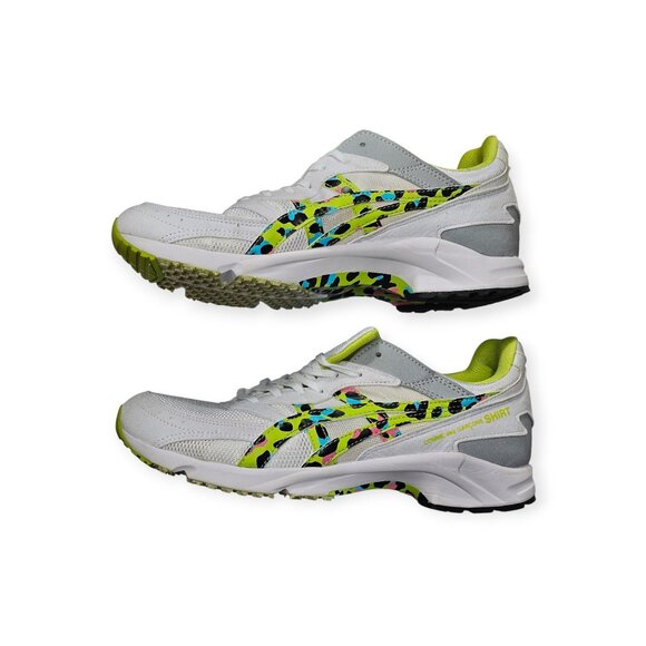Comme Des Garçons Shirt X Asics Tarther SC Sneakers White Lime Green Print Mens - Picture 6 of 8